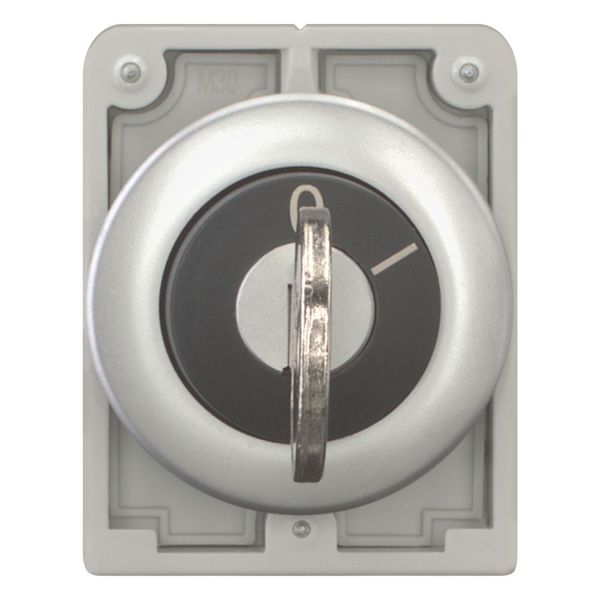 Key-operated actuator, Flat Front, maintained, 2 positions, Key withdrawable: 0, I, Metal bezel image 9