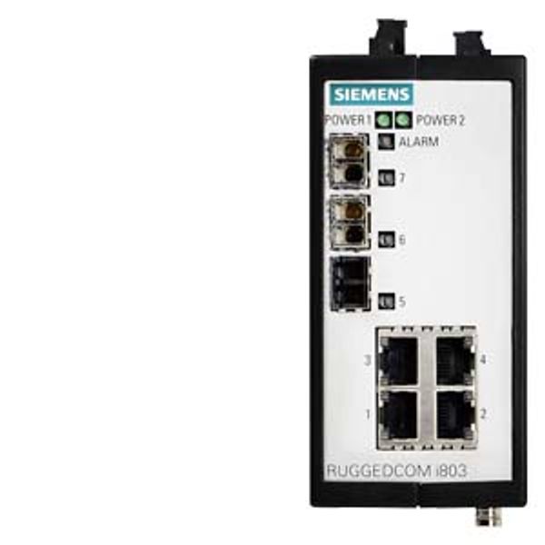 6GK6008-3AS20-0UU0-Z A03 The RUGGEDCOM i803 is a compact, fully managed Ethernet switches designed to operate reliably in harsh industrial environments. managed or unmanaged image 1