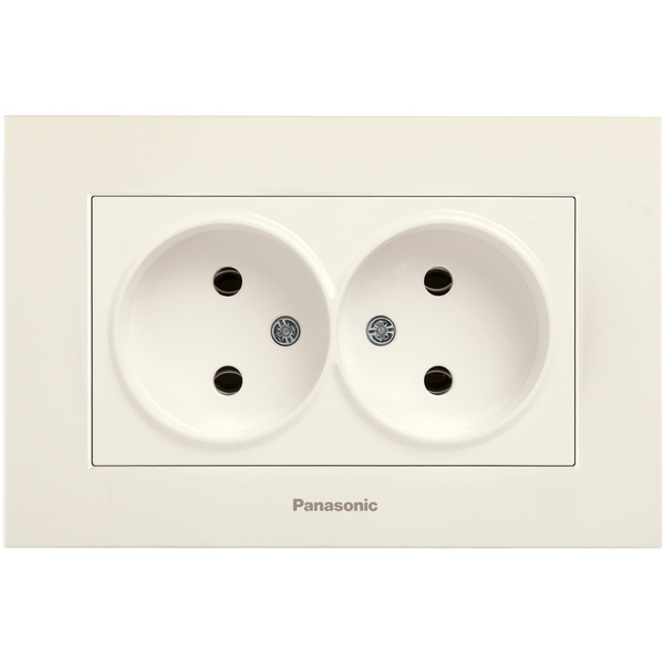 Karre Plus Beige Two Gang Socket image 1