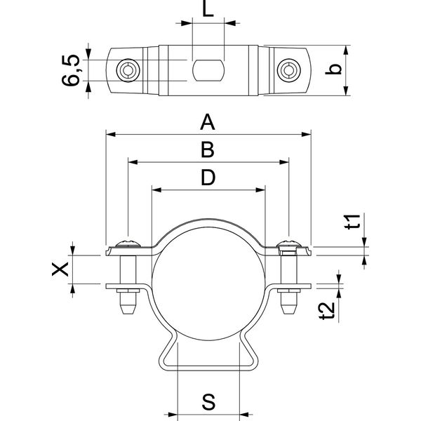 ASL 733 36 ALU Distance saddle with slot 30-36mm image 2