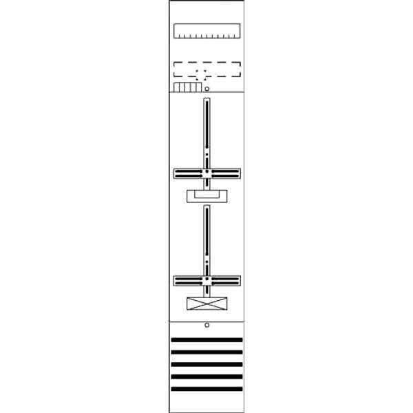 DF19A1XXT Meter panel, Field width: 1, Rows: 0, 1350 mm x 250 mm x 160 mm, IP2XC image 21