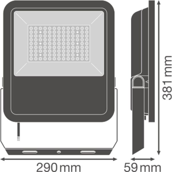 FLOODLIGHT AREA 72 W 4000 K BK image 2