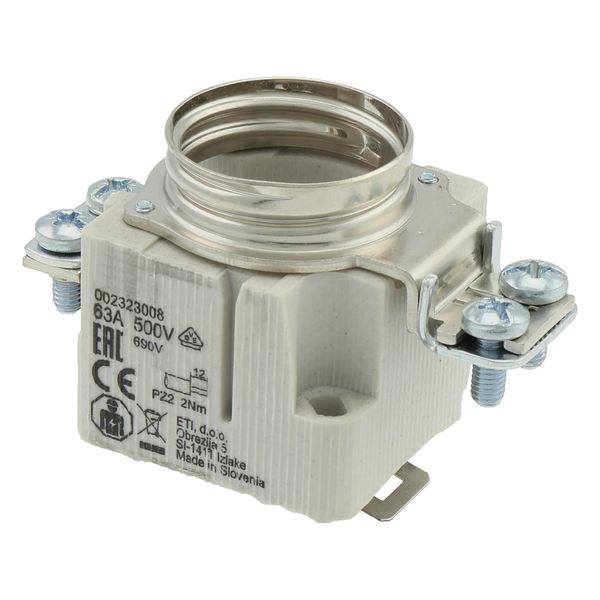 Fuse-base, LV, 63 A, AC 500 V, D3, IEC, rail mount, suitable wire 2.5 - 25 mm2 image 55