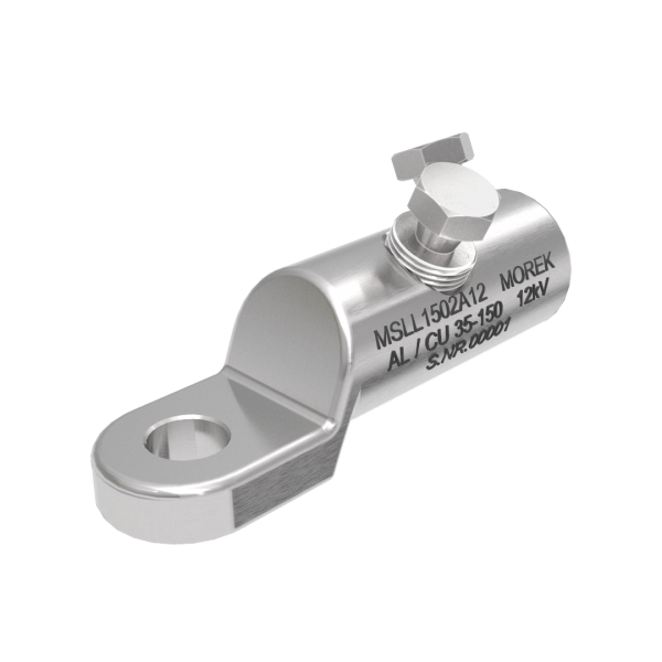 MSLL150 Al/Cu 35-150mm² 12kV 2xBrass screw SB cable lug M12 image 1