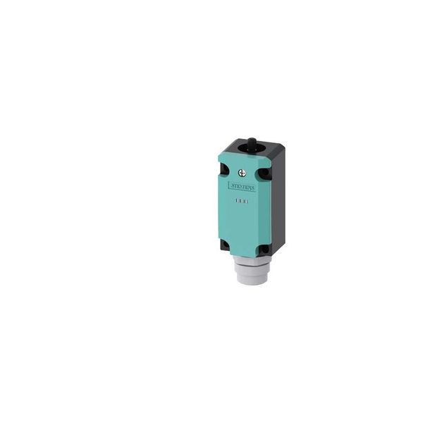 Basic switch for position switch 3SE51 Metal enclosure 40 mm according to EN 50041 with connector 6+PE according to EN 43651 with 2 LEDs, yellow/green 24 V DC 1 NO/1  3SE5115-1CA00-1AF2 image 1