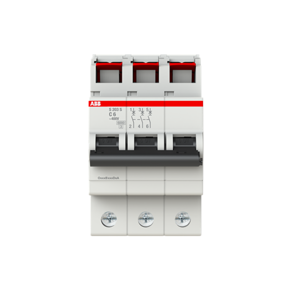 S203S-C6 Miniature Circuit Breaker - 3P - C - 6 A image 4