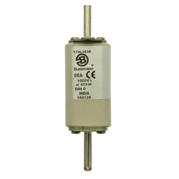 Fuse-link, high speed, 125 A, AC 660 V, DIN 00, 30 x 60 x 78 mm, aR, DIN, IEC, single indicator image 2