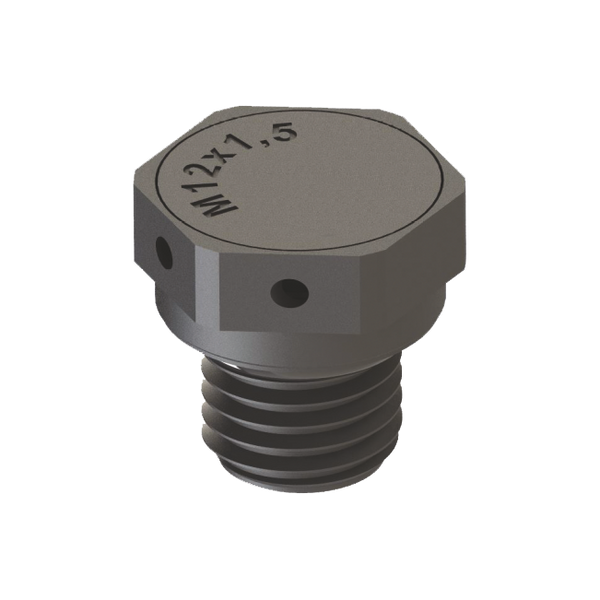Ventilation plug, M12, PA6, 25 l/h, black RAL9005, IP68 image 1