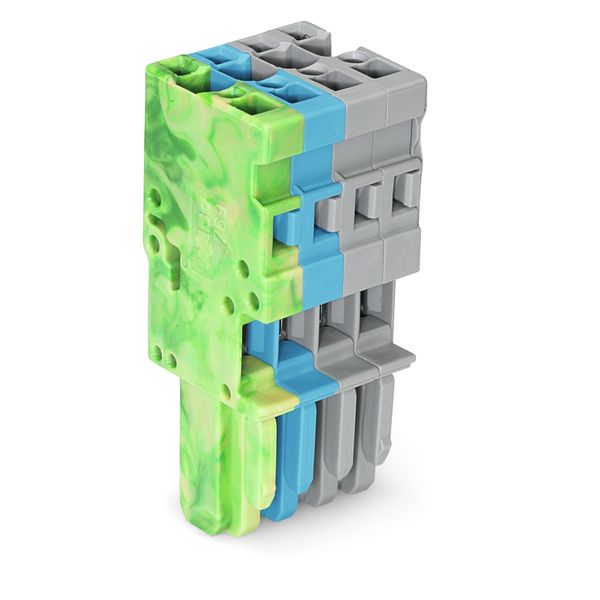 1-conductor female connector CAGE CLAMP® 4 mm² green-yellow, blue, gra image 1