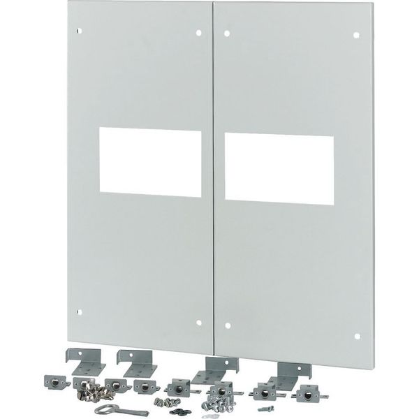 Front plate, 2xNZM4, 3p, fixed with mechanical interlock, W=800mm, grey image 6