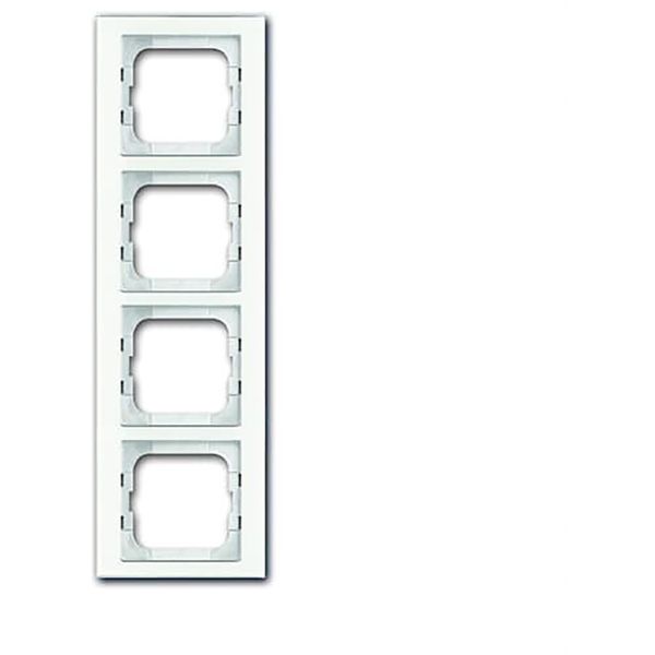 1724-280 Cover Frame Busch-axcent® white glass image 1