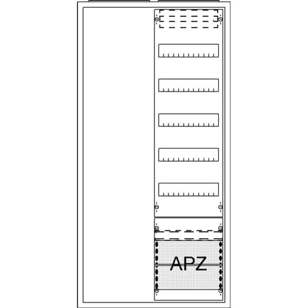 AA27A1A Meter board, Field width: 2, Rows: 57, 1100 mm x 550 mm x 215 mm, Isolated (Class II), IP31 image 28
