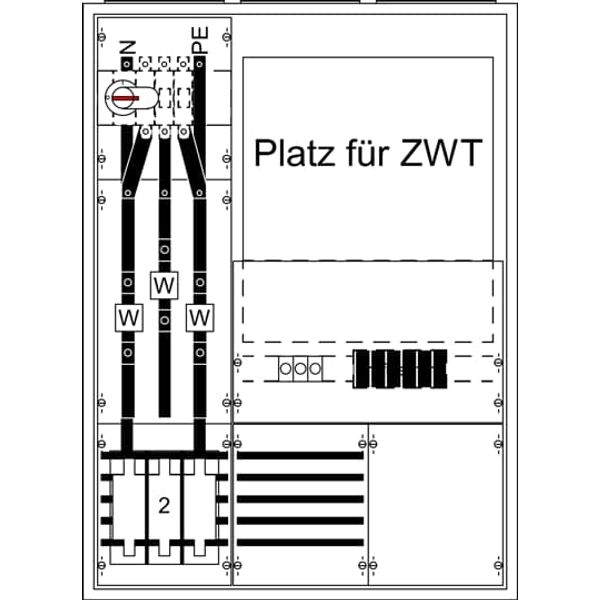 KS447 Measurement and metering transformer cabinet, Field width: 3, Rows: 0, 1100 mm x 800 mm x 215 mm, Isolated (Class II), IP31 image 5