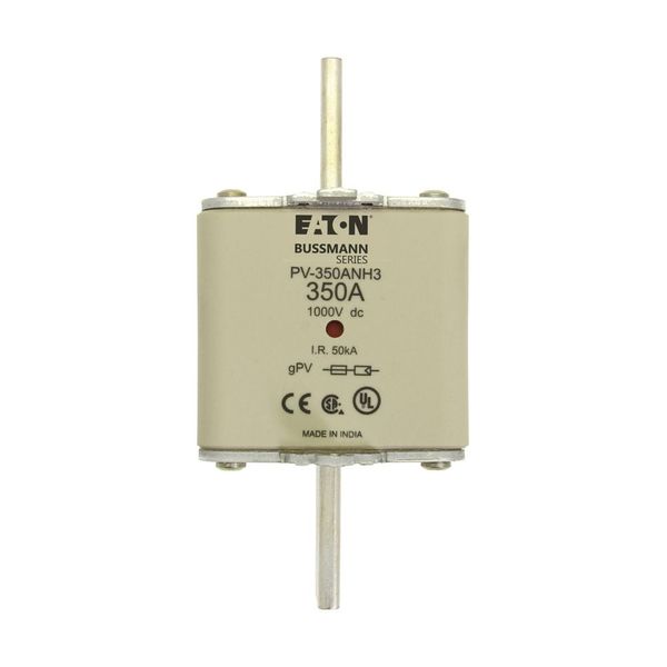 Fuse-link, high speed, 350 A, DC 1000 V, NH3, gPV, UL PV, UL, IEC, dual indicator image 21