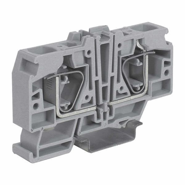 Spring-clamp power-splitter terminal 16mm2 2-poles, grey color image 1