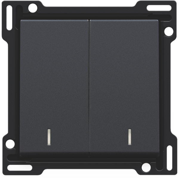 Finishing set with double lens for two-circuit switch, two-way switch image 2