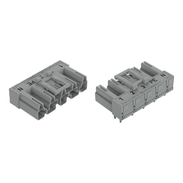 Plug for PCBs angled 5-pole gray image 1