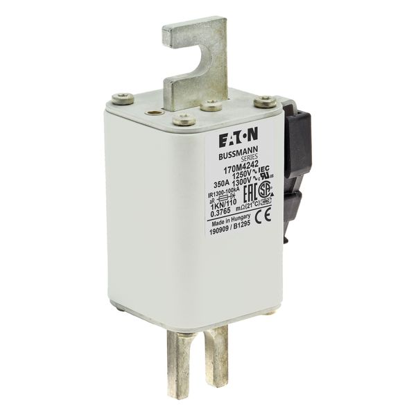 Fuse-link, high speed, 350 A, AC 1250 V, size 1, 53 x 69 x 138 mm, aR, DIN, IEC, single indicator image 12