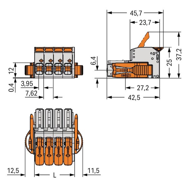 1-conductor female connector image 1