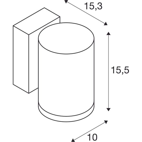 ENOLA OCULUS WL, single wall-mounted light anthracite 11W 1000/1100lm 3000/4000K CRI90 100° image 2