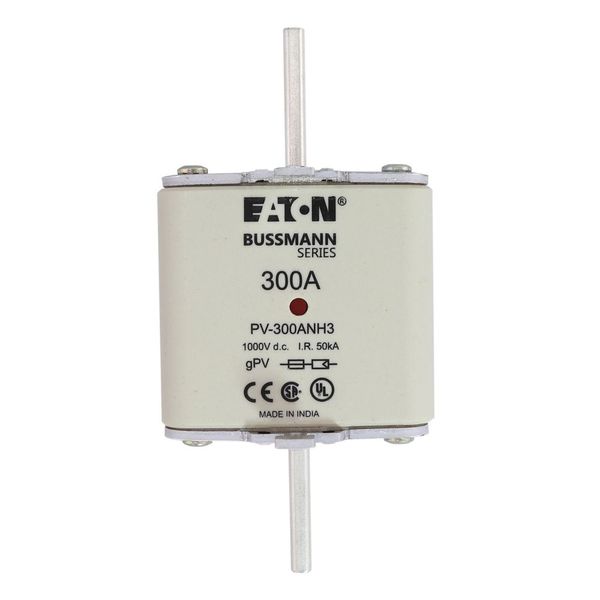 Fuse-link, high speed, 300 A, DC 1000 V, NH3, gPV, UL PV, UL, IEC, dual indicator image 24