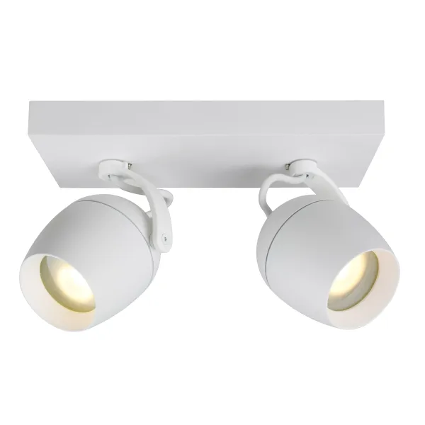 Lucide PRESTON - Ceiling spotlight Bathroom - 2xGU10 - IP44 - White image 1