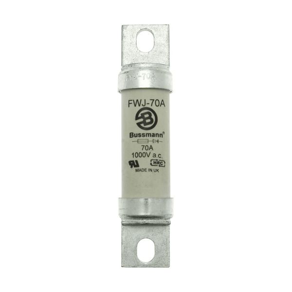 Fuse-link, high speed, 70 A, AC 1000 V, DC 800 V, 29 x 126 mm, aR, UL, with indicator image 1