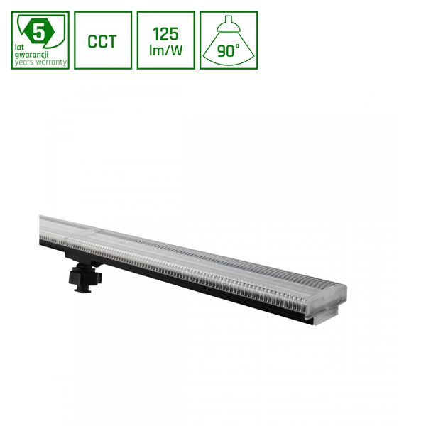 OPTIBAR CCT 12-42W CCT 230V 90st IP20 Ra90 1200x60x90mm CZARNY 5 LAT GW. SPECTRUM image 1