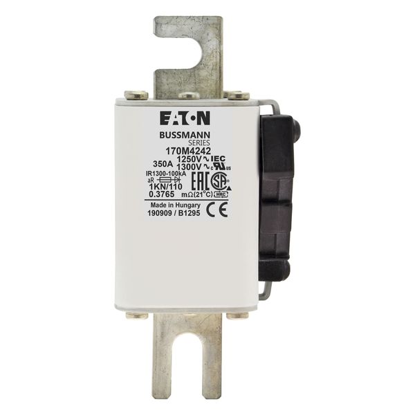 Fuse-link, high speed, 350 A, AC 1250 V, size 1, 53 x 69 x 138 mm, aR, DIN, IEC, single indicator image 18