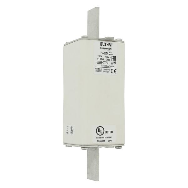 Fuse-link, high speed, 250 A, DC 1500 V, 2XL, 61 x 205 mm, gPV, IEC, UL, with indicator image 25