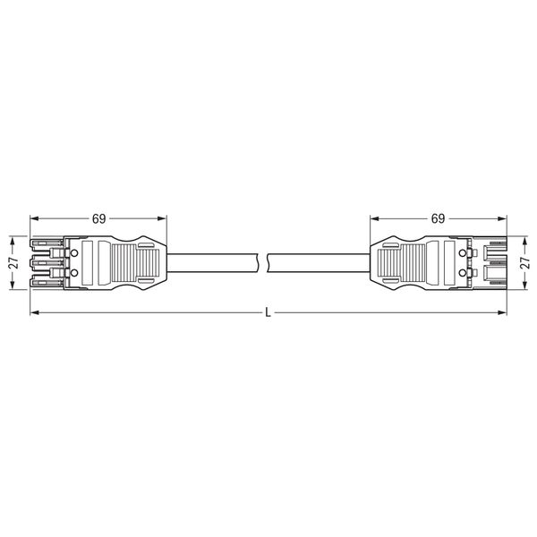 pre-assembled interconnecting cable Cca Socket/plug brown image 7