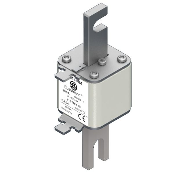 Fuse-link, high speed, 200 A, AC 690 V, compact size 1, 43 x 59 x 141 mm, aR, DIN, IEC, visual indicator image 2