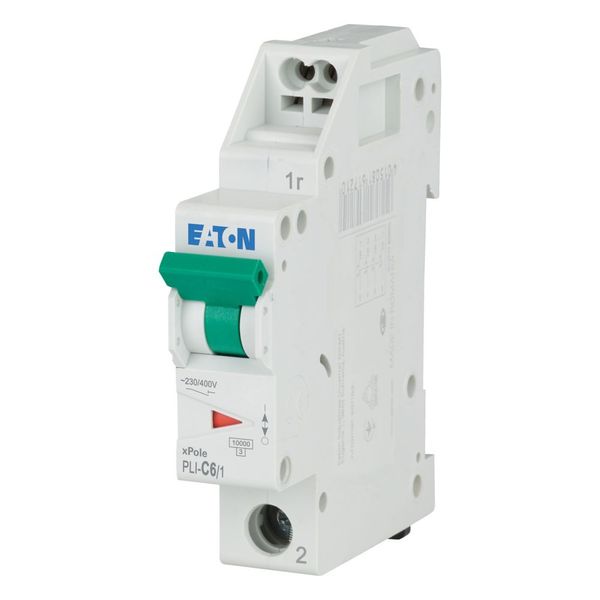 Miniature circuit breaker (MCB) with plug-in terminal, 6 A, 1p, characteristic: C image 2