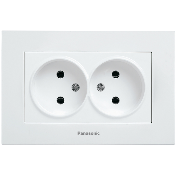 Karre Plus White Two Gang Socket image 1