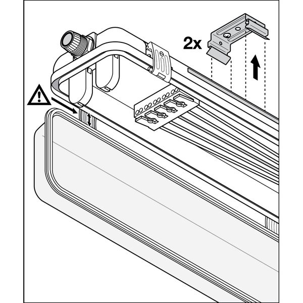 DAMP PROOF HOUSING EMERGENCY 1200 P 1XLAMP IP65 image 14