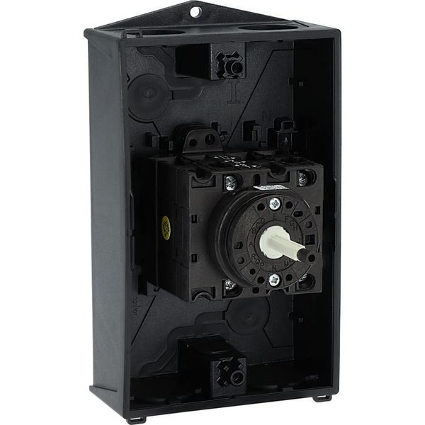 Main switch, T3, 32 A, surface mounting, 3 contact unit(s), 3 pole, 2 N/O, 1 N/C, STOP function, With black rotary handle and locking ring, Lockable i image 58