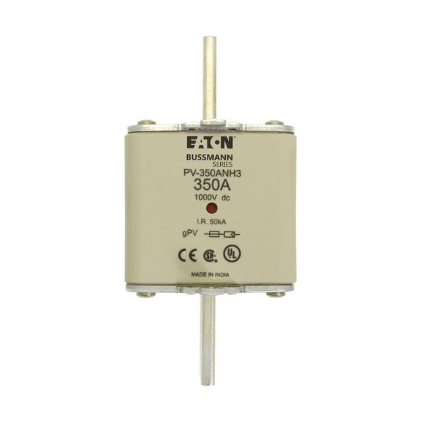 Fuse-link, high speed, 350 A, DC 1000 V, NH3, gPV, UL PV, UL, IEC, dual indicator image 13