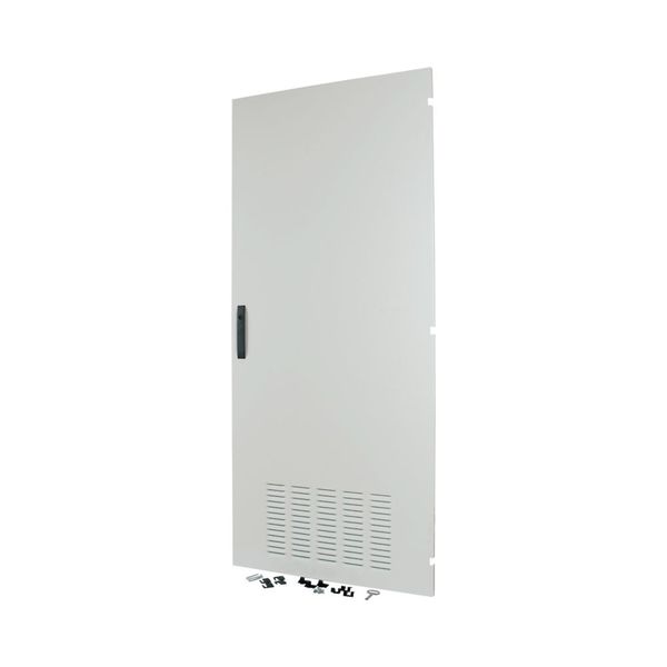 Section door, ventilated IP42, hinges right, HxW = 1600 x 650mm, grey image 3