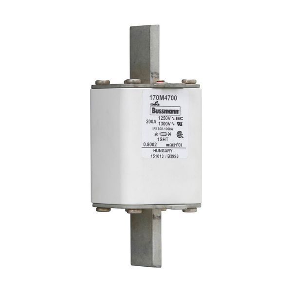 Fuse-link, high speed, 200 A, AC 1250 V, size 1, 53 x 63 x 135 mm, aR, IEC, single indicator image 12