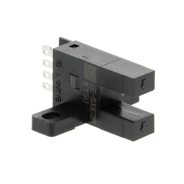 Photo micro sensor, slot type, T-shaped, L-ON, NPN, connector image 1