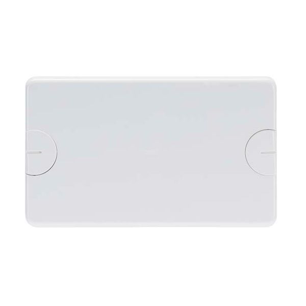 BLANK PLATE FOR RETTANGOLARI FLUSH-MOUNTING BOXES - 6 GANG (3+3 OVERLAPPING) - WITH SCREW - TONER BLACK image 2