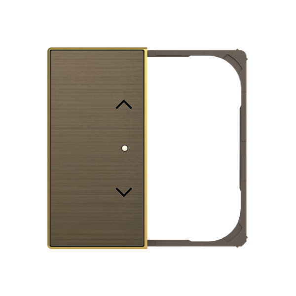 SRB-2-85OE Cover plate - free@home / KNX 2-gang sensors - Blind - Antique Gold for Venetian blind Two-part rocker Gold - Sky Niessen image 1
