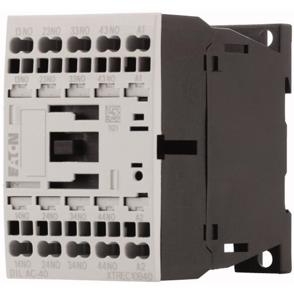 Contactor relay, 110 V DC, 4 N/O, Spring-loaded terminals, DC operation image 3