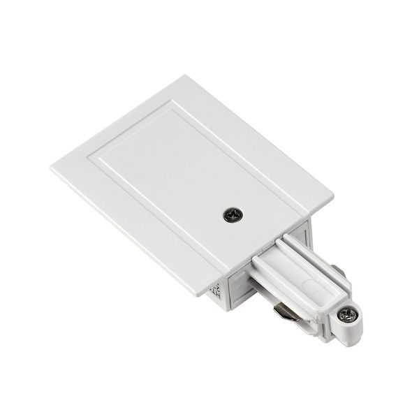 Feed-in 1-ph-hv-track recessed, protection cond.right, white image 1