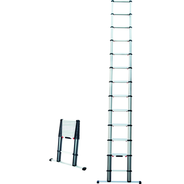 Telescopic ladder aluminum 3.8 m image 1