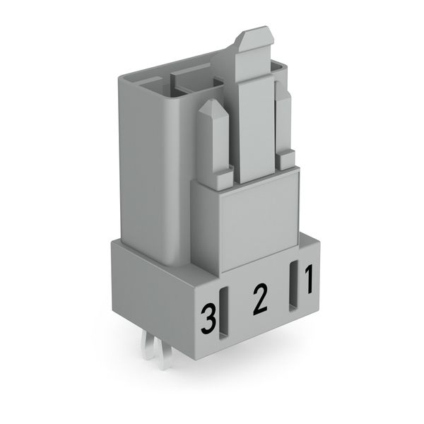 Plug for PCBs straight 3-pole gray image 1