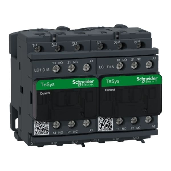 TeSys Deca reversing contactor - 3P(3 NO) - AC-3 - = 440 V 18 A - 48 V AC coil image 4