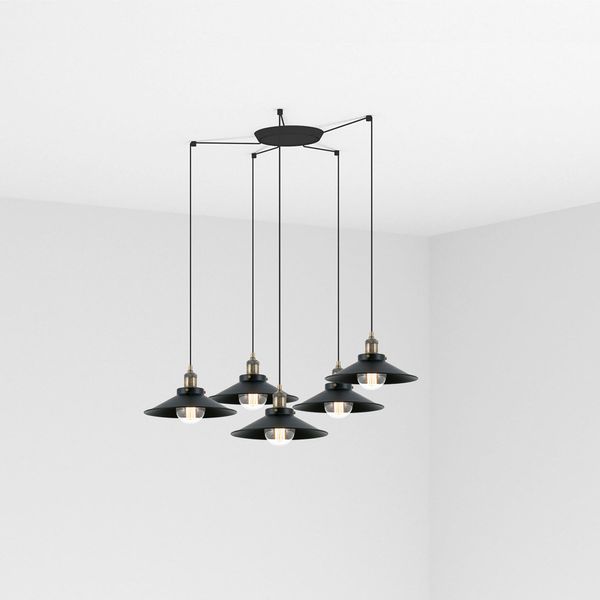 MARLIN BLACK PENDANT LAMP1 X E27 60W 5L image 1