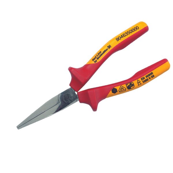 Flat-nose pliers, 160 mm, Protective insulation, 1000 V: Yes image 1