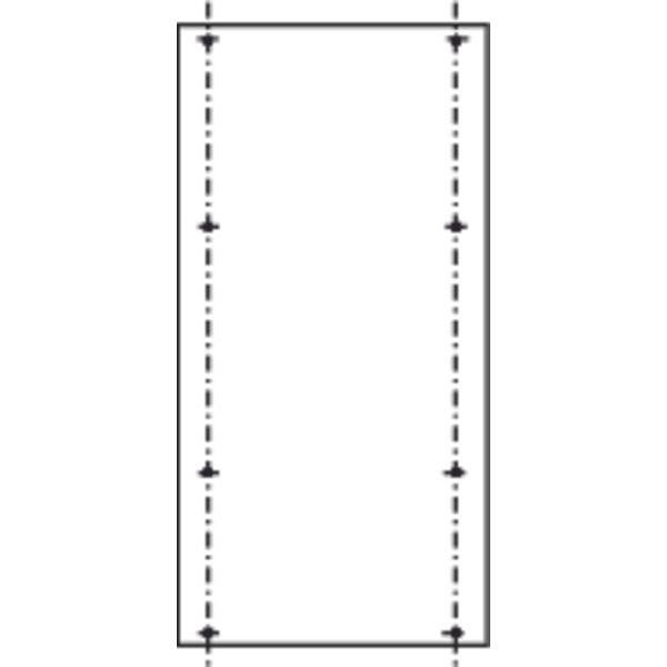 Mounting plate, DisP, self-extinguishing plastic, for ZAL205, 1000 x 4 image 1